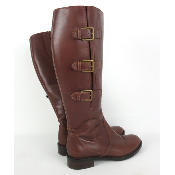 ECCO Sz 38 7-7.5 Hobart 25 Buckle Boot Knee Length - Picture 2 of 8